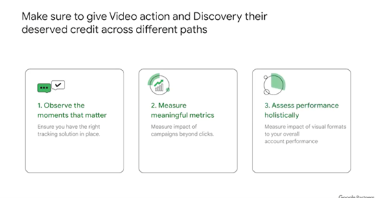 3 action points to make sure to give video action and discovery their deserved credit across different paths