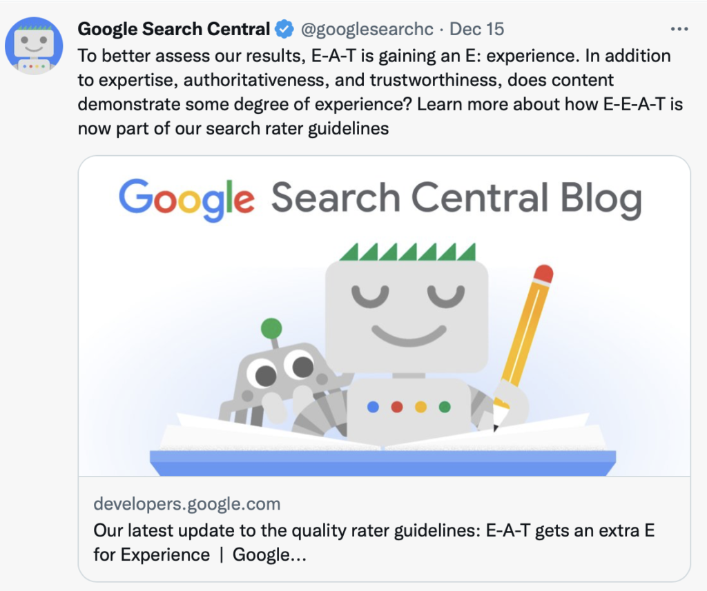 Google search central blog